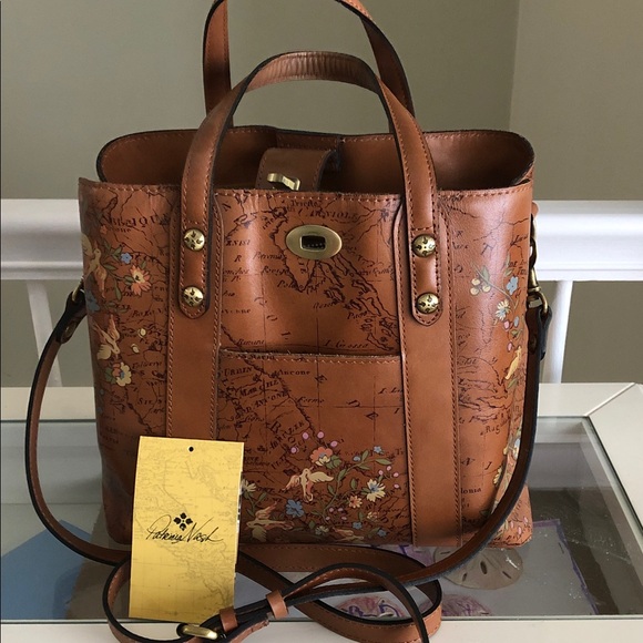 Patricia Nash Darby Floral Map medium satchel/tote - Picture 8 of 12